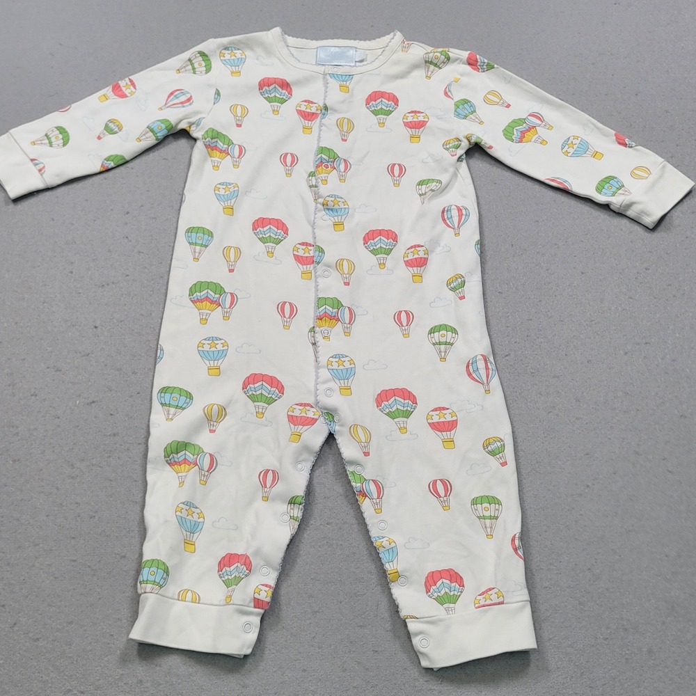 Little English Hot Air Balloon Pima Cotton Romper Pajamas 24M Gender Neutral